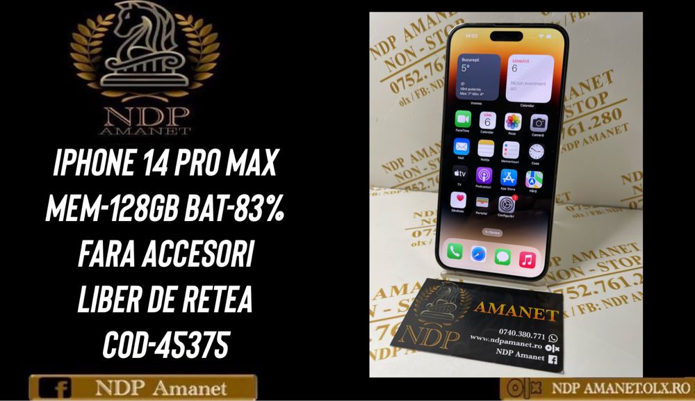 NDP Amanet Braila Iphone 14 Pro Max 128gb