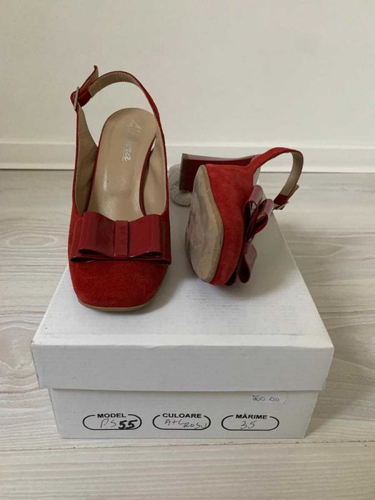 Vand pantofi eleganti, dama, rosii, marimea 35
