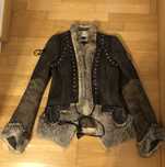 Haina de piele si blana Just Cavalli