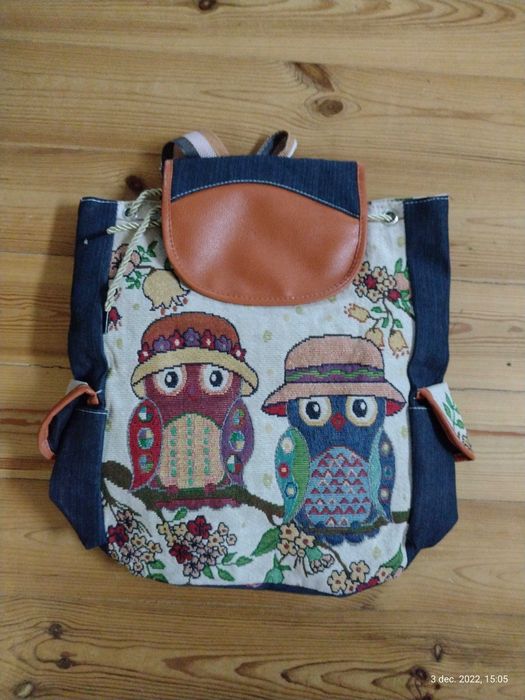 Rucsac textil bufnite