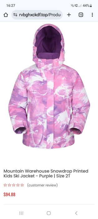 Geaca Mountain Warehouse +pantaloni ski mărimea 12-13 ani,  158 cm