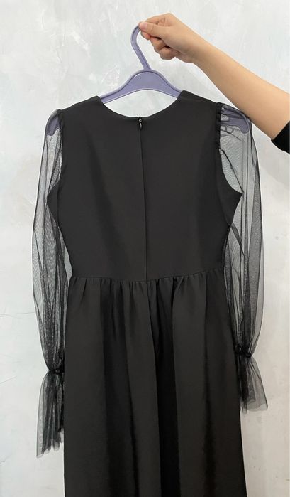 Платье черное длинное