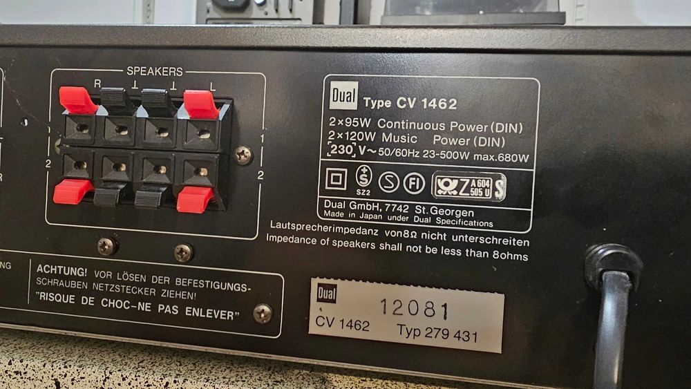 Amplificator Dual CV-1462 cu vumetre mari, cap de serie, test video