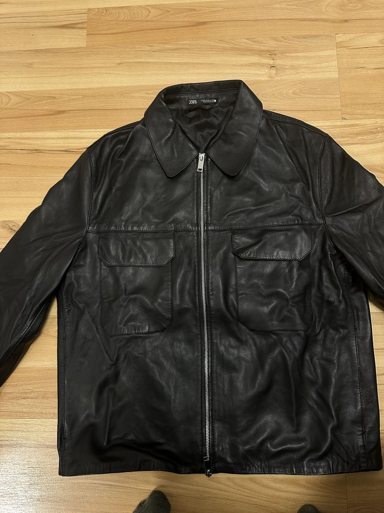 Мъжко яке от естествена кожа Zara XL