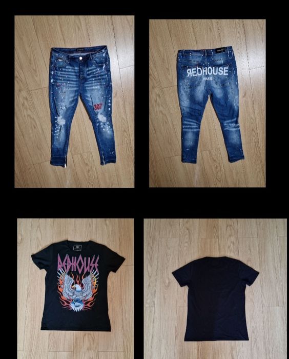 Blugi redhouse+tricou redhouse