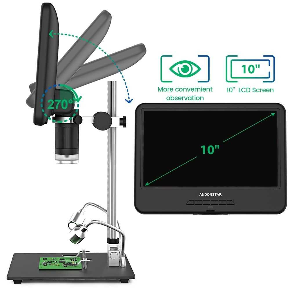 Microscop Digital Andonstar AD210 1080P ecran 10 inch Marire 5X-260X