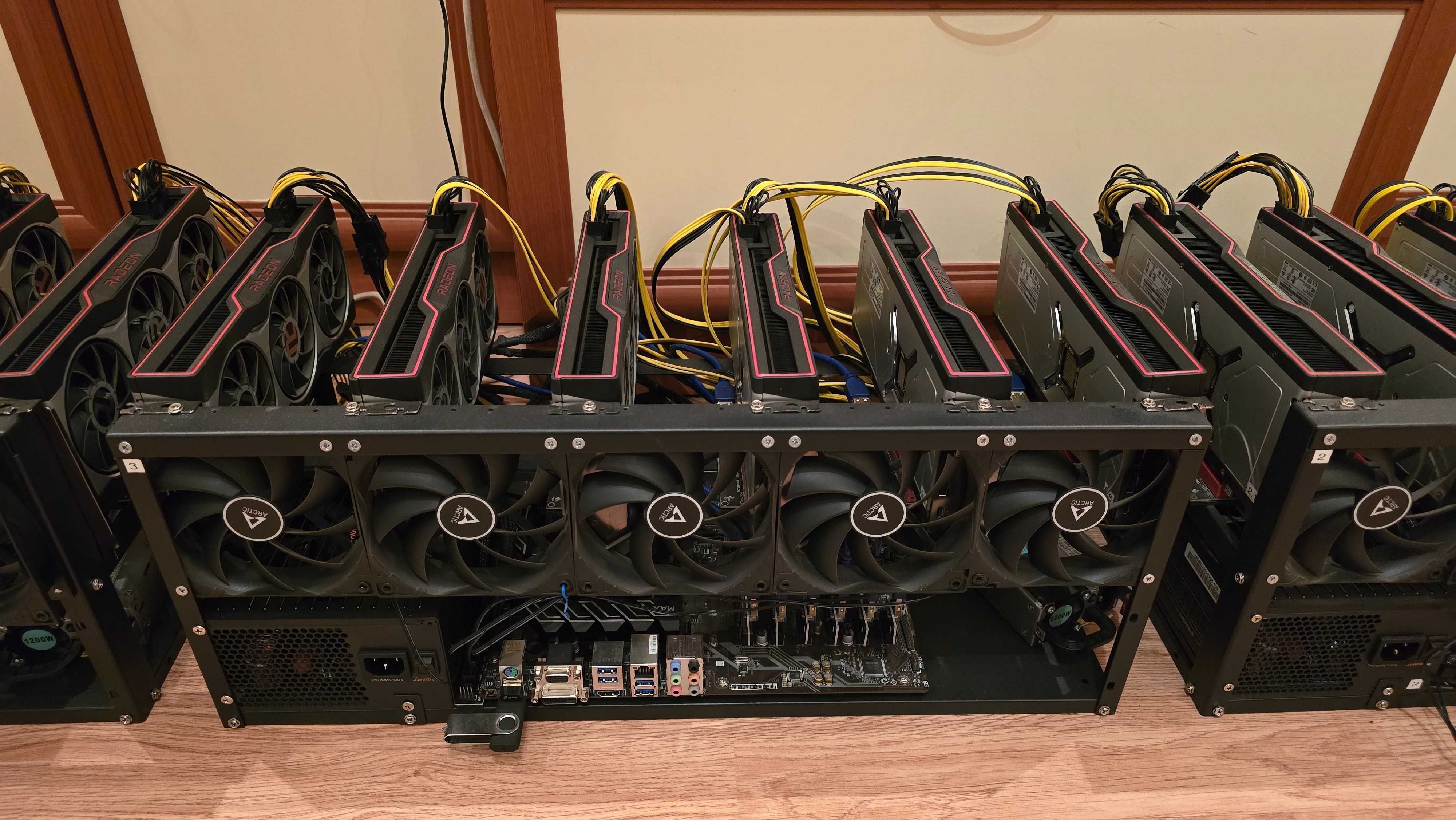 Mining Rig / Майнинг Риг 1.840GHs ETH/25GHs Kaspa AMD Radeon RX 6800XT