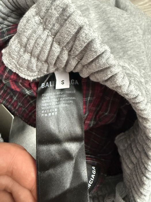 Balenciaga double waist pantaloni gri