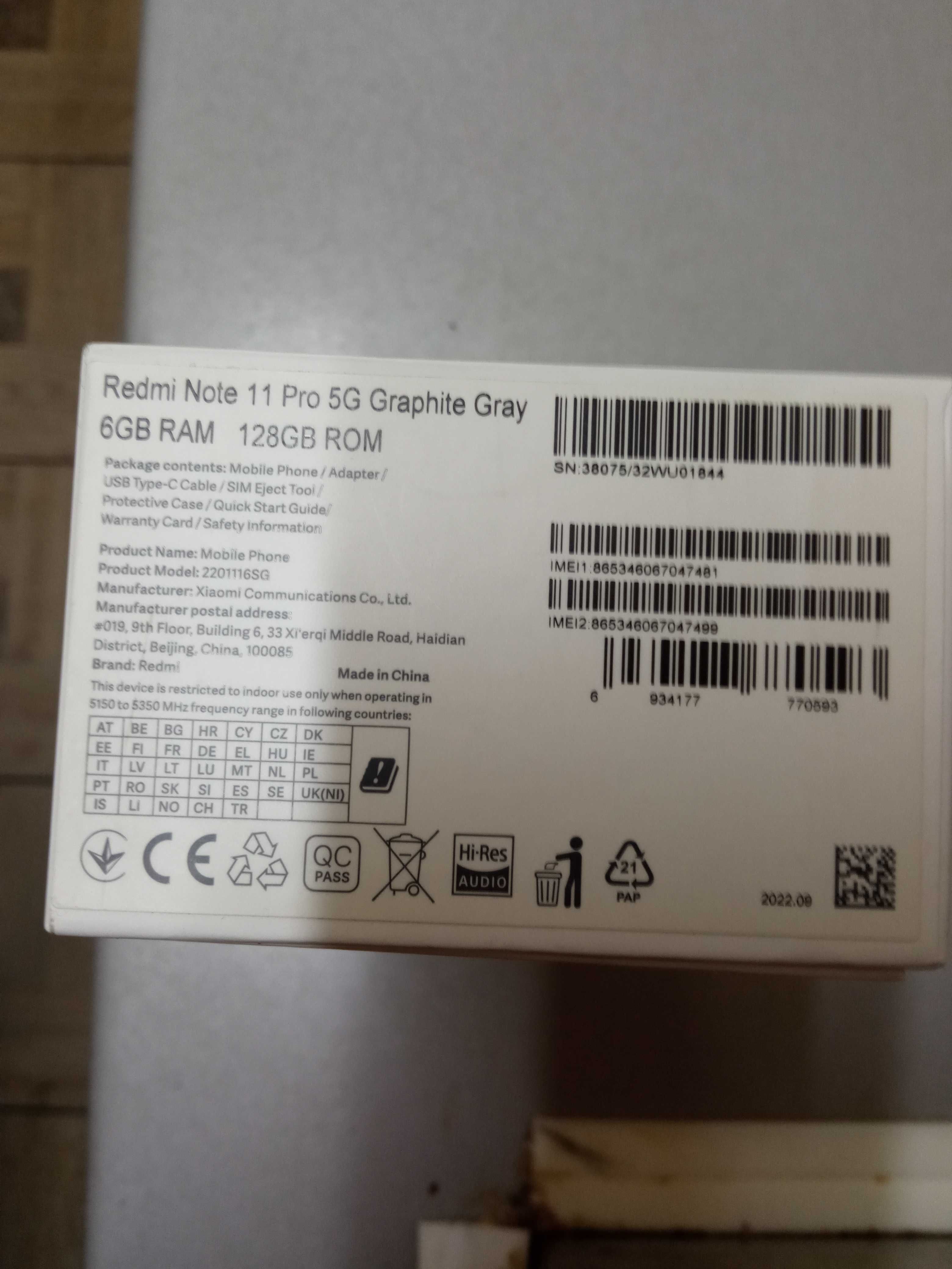 Vând note 11pro 5 g