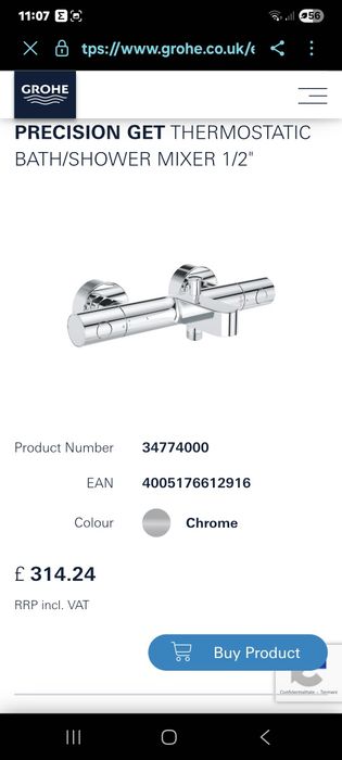 Baterie duș Grohe precision