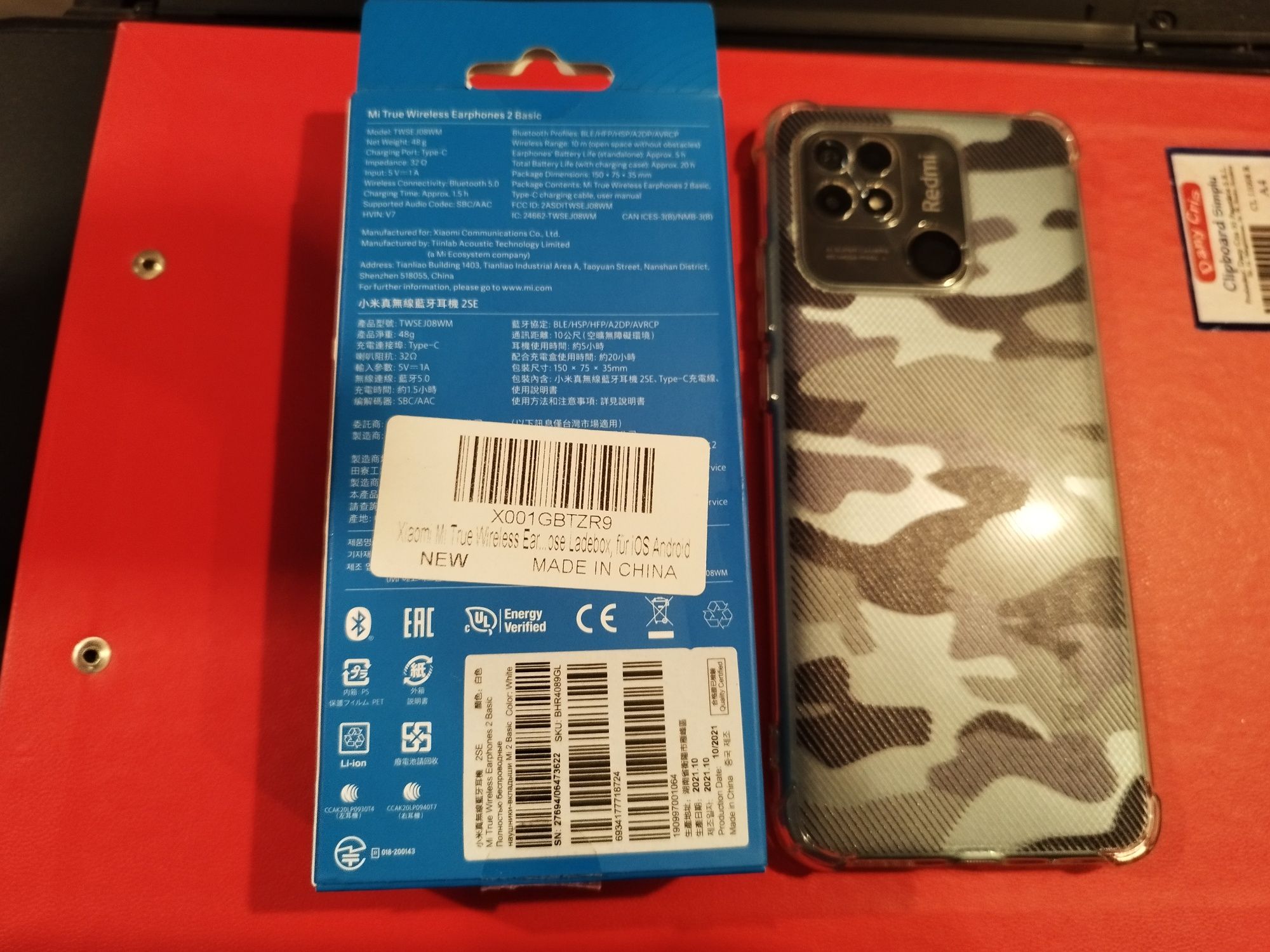 Xiaomi Redmi 10c cu NFC  full box și căști stereo Xiaomi