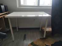 Masă albă ikea picioare metal