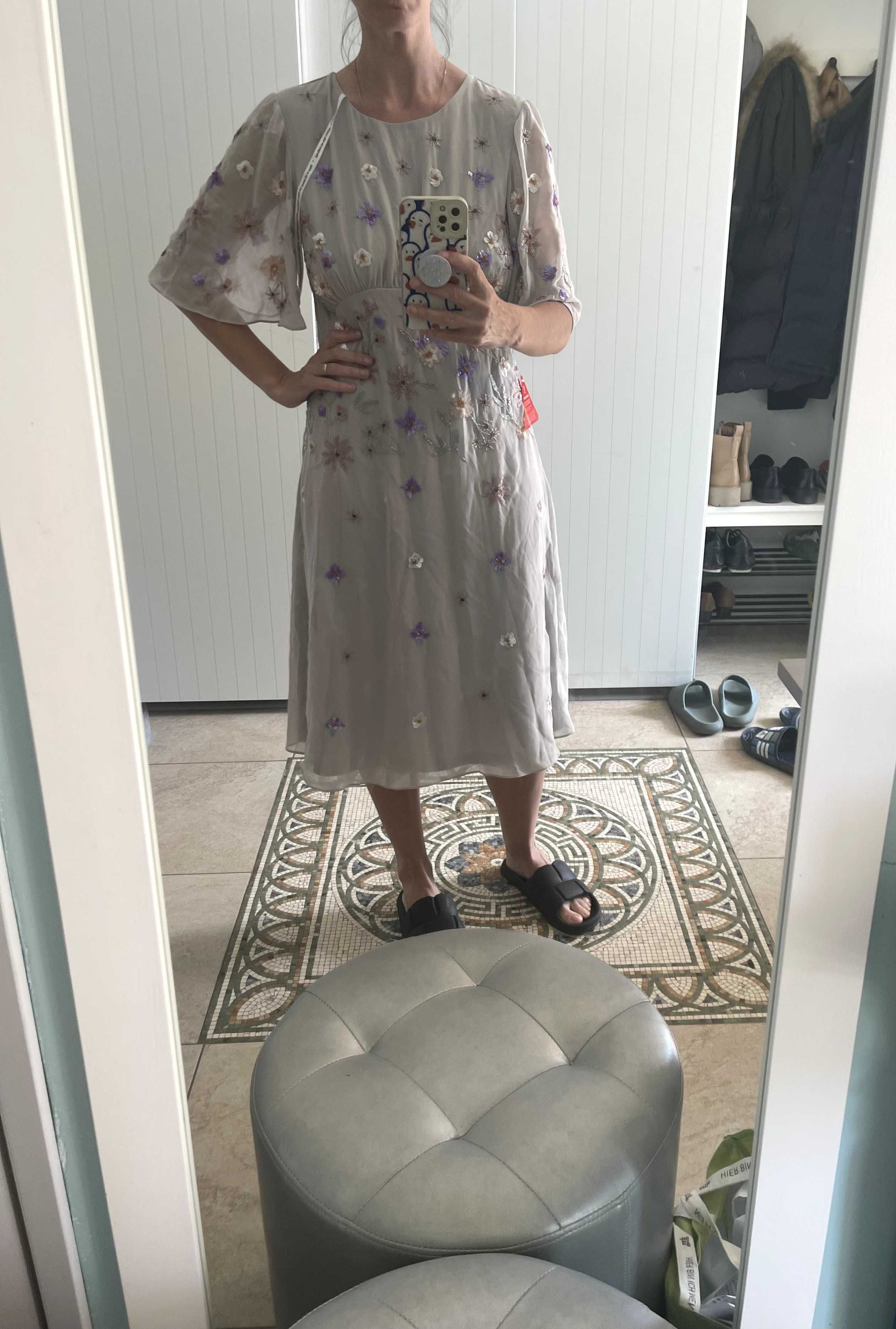 Нова с етикет рокля на Frock and Frill лилава с пайети размер М/Л