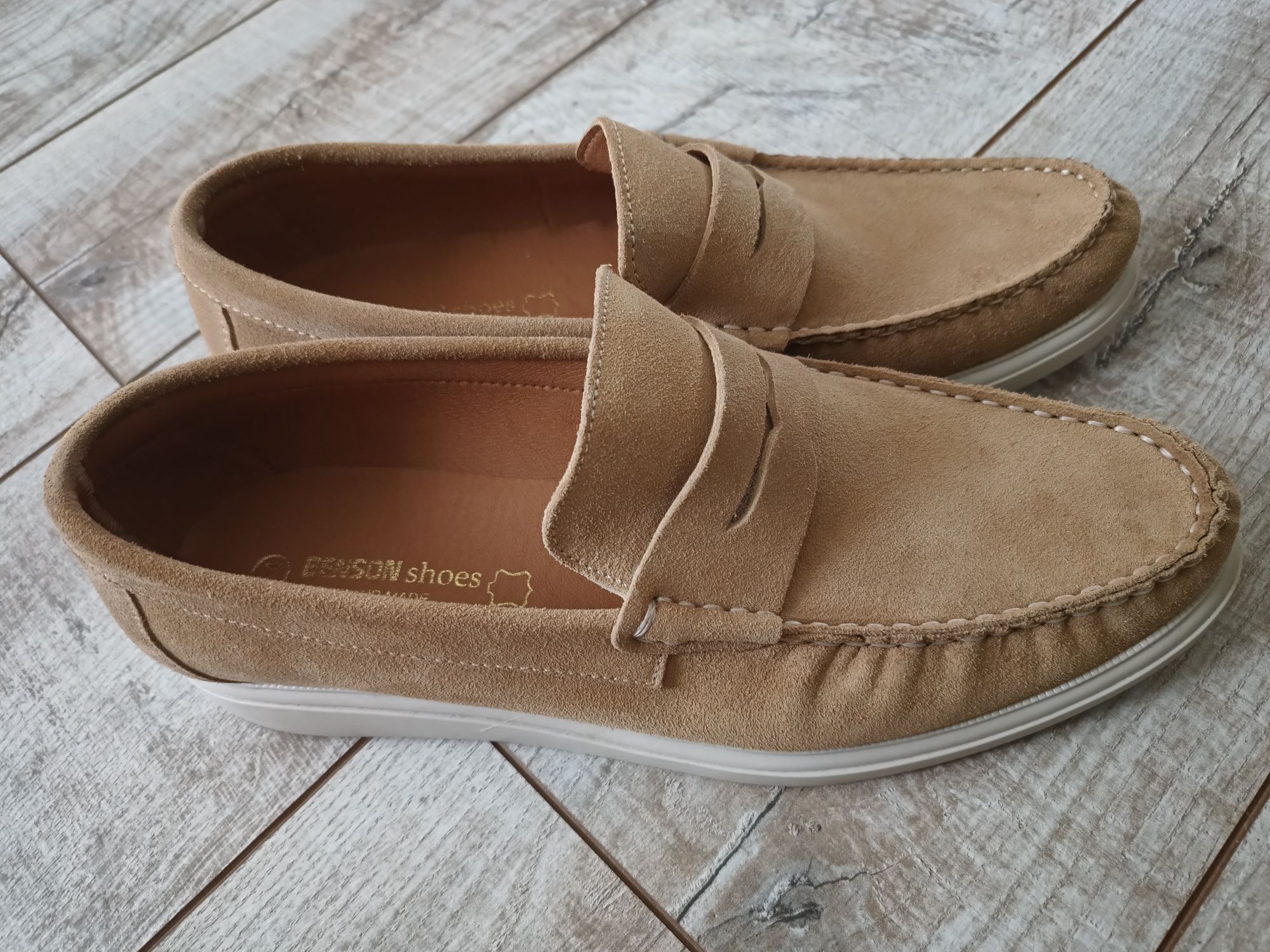 Нови мъжки мокасини Benson hand made 45