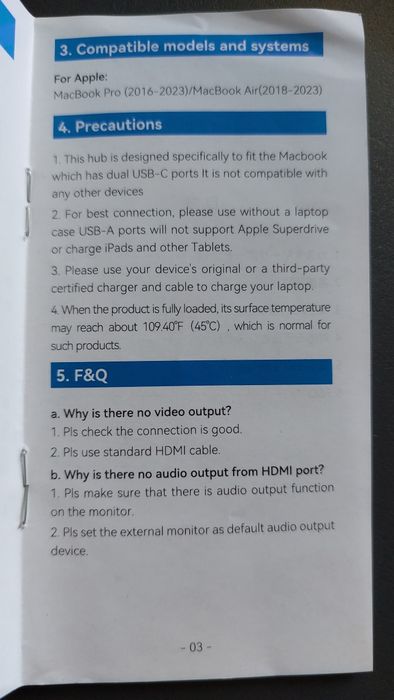 Type C HUB за Mac Book Pro (2016-2023) / MacBook Air (2018-2023)