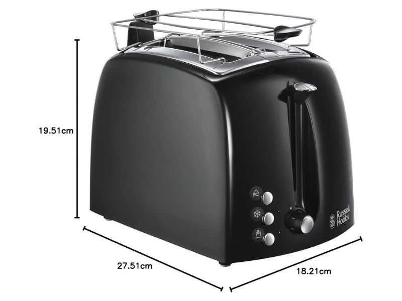 Тостер с Широки Слотове Russell Hobbs 22601-56, 850W, Черен