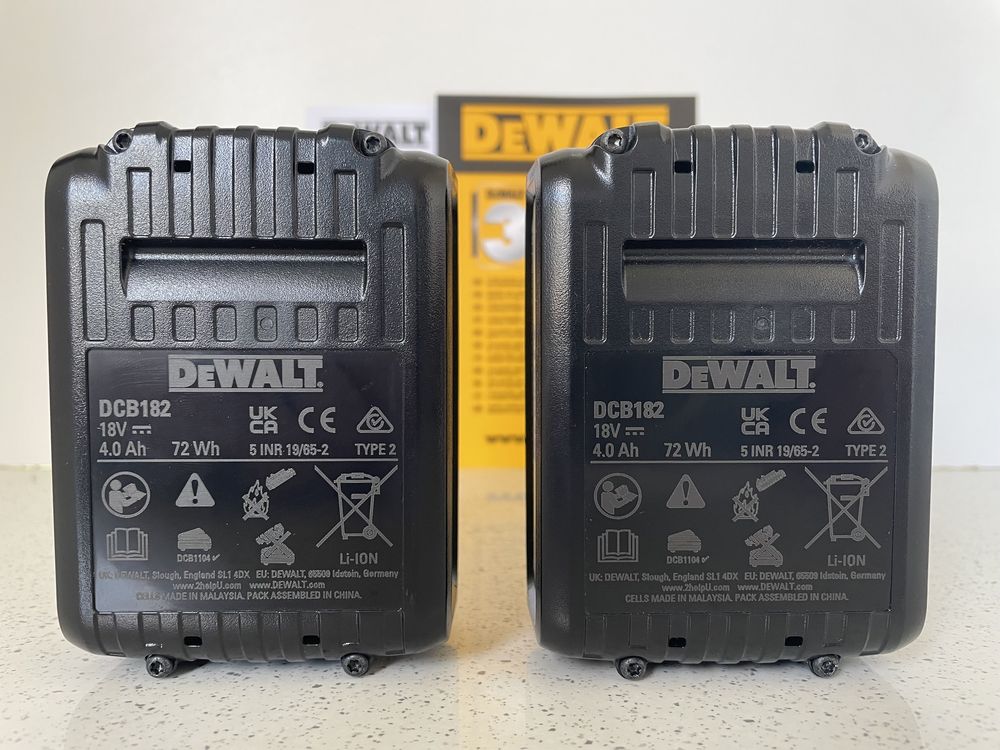 DeWALT Set 2 Baterii de 4 AH. DCB 182 XR. / 2024 Original, Nou !