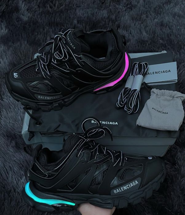 balenciaga track led negru