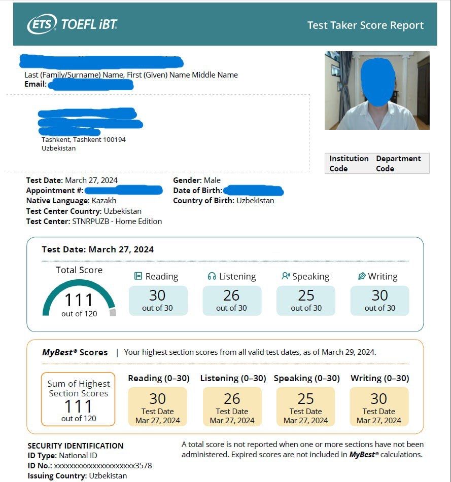 TOEFL iBT Support