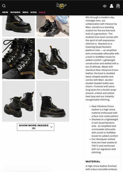 Кубинки Dr. Martens Heaven by Marc Jacobs боти
