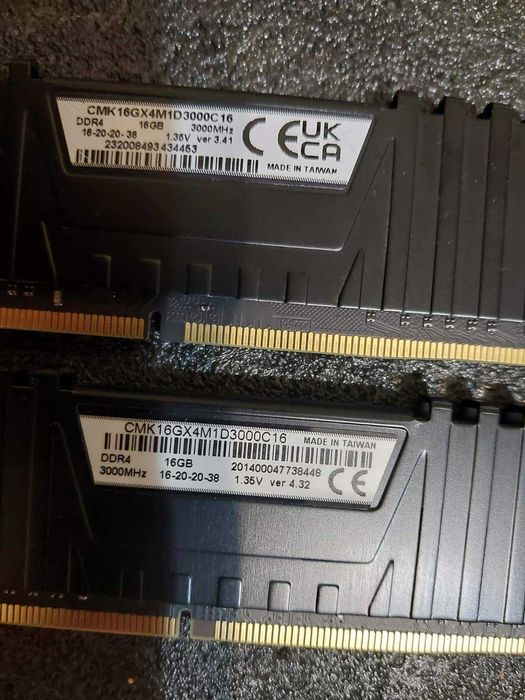 32GB DDR4 G.Skill Ripjaws, Corsair Vengance, Crucial, 3000Mhz, CL16