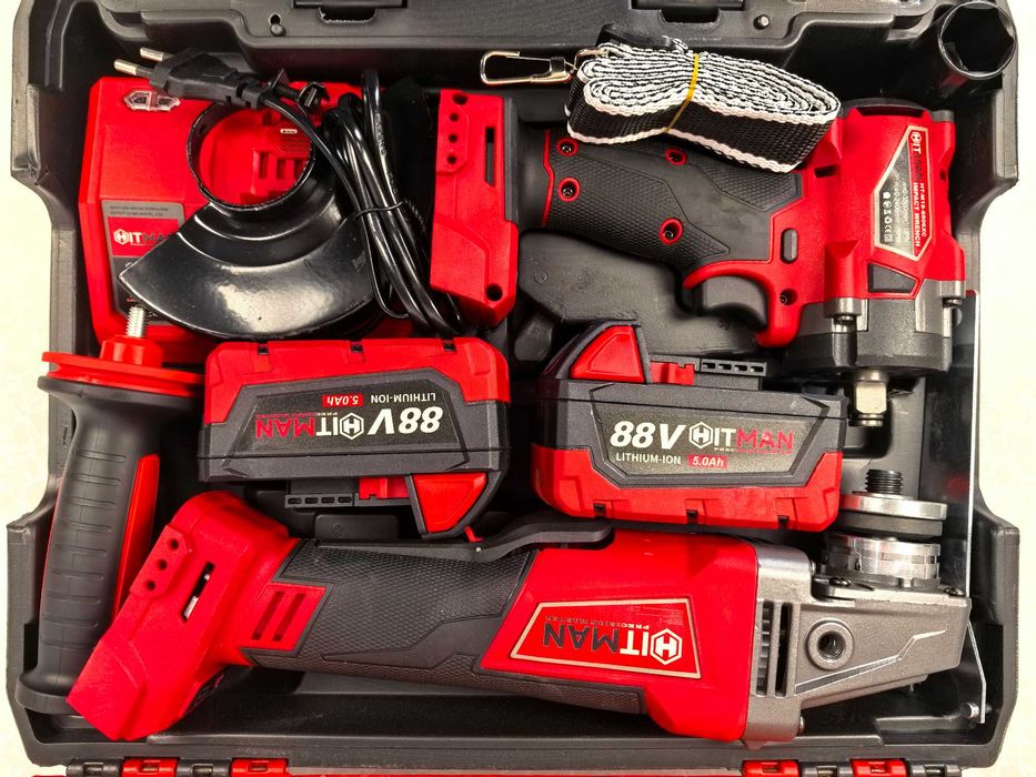 Set scule 2 unelte Hitman 88V polizor si impact 649 lei