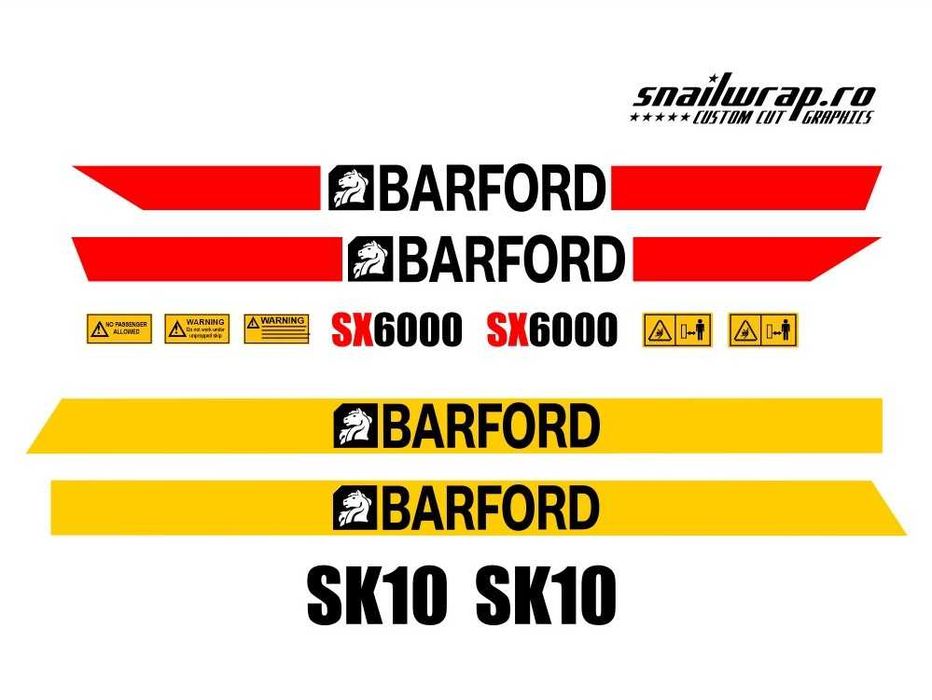 Stickere autocolante Dumper BENFORD, BARFORD, THWAITES, etc