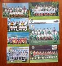 Картички на играчи от националния отбор - различни размери