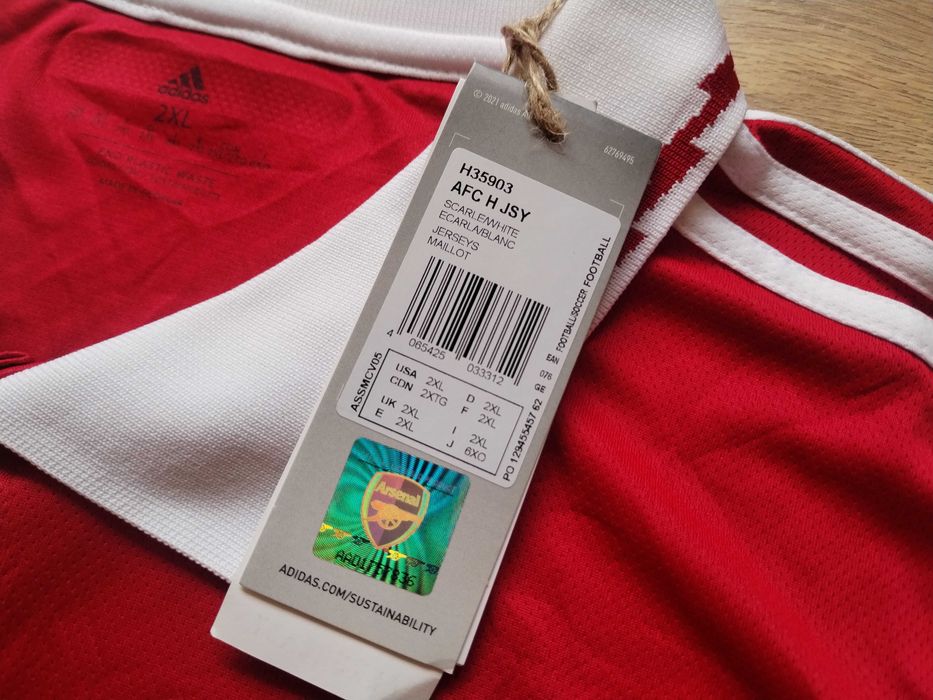 Arsenal 2022/2023 Home Shirt Adidas Размер XXL/2XL Нова с Етикетите