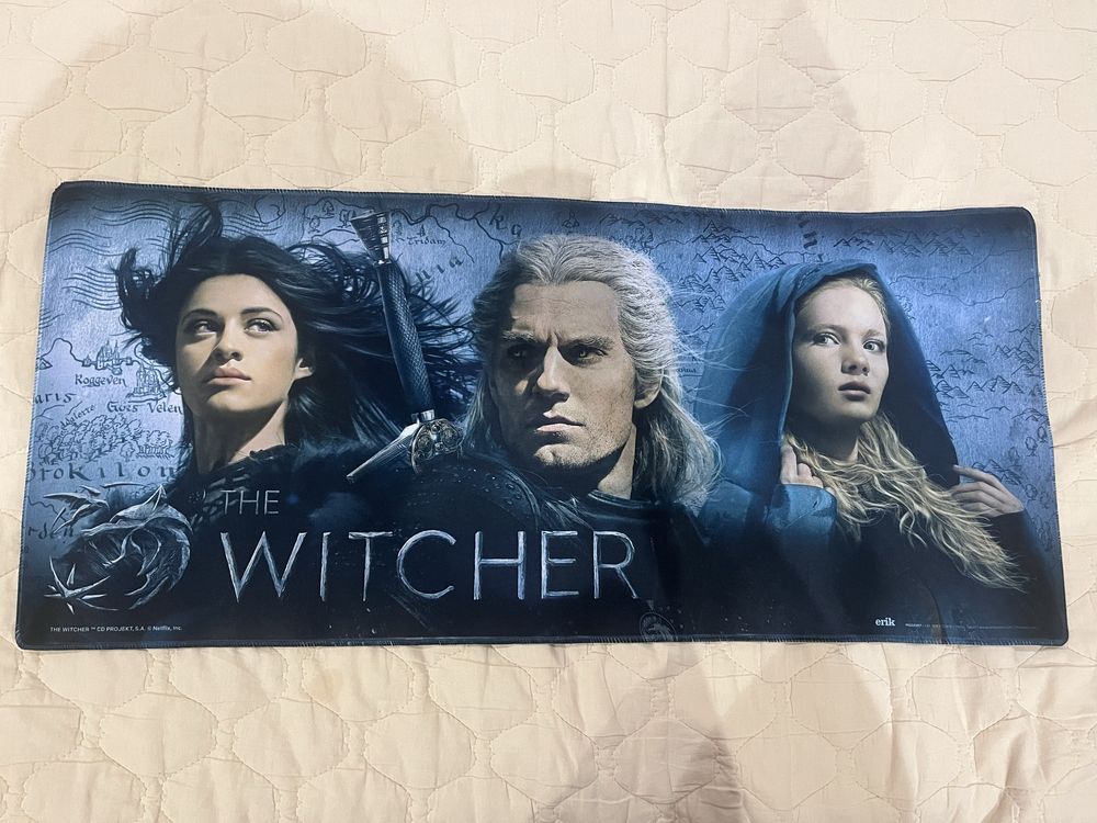 Гейминг подложка - The Witcher, XL, мека, многоцветна