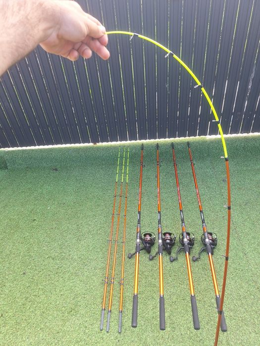 SET 4 Lansete Feeder 3.0m PRO FL Aqua River 280 gr + 4 Pro Fl XFB 6000