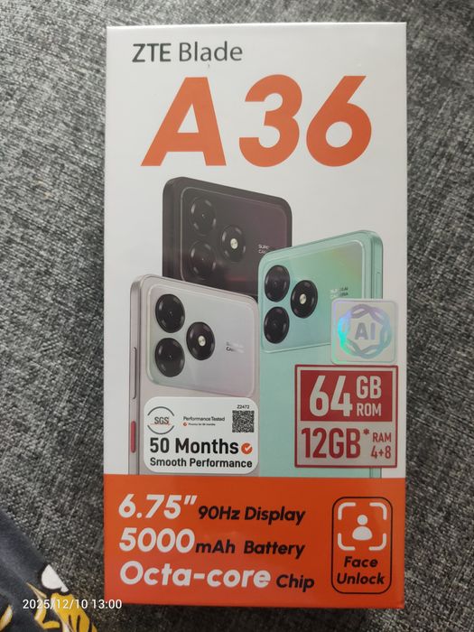 Телефон ZTE A36 64gb