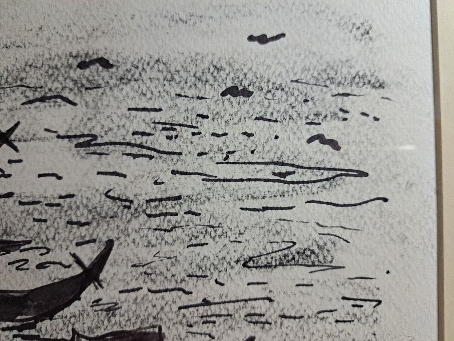 Tablou "Bărci", Vasile Grigore(n.1935- d.2012),