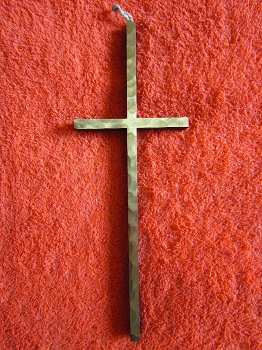 rar Cruce Crucifix handmade bronz vintage Germania 1960