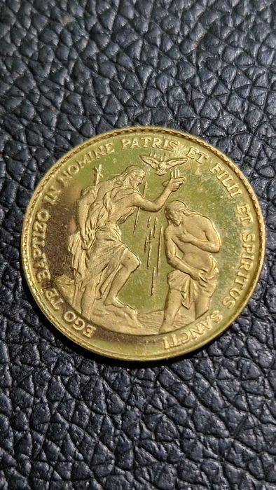 Vând moneda aur 18k certificat original plic