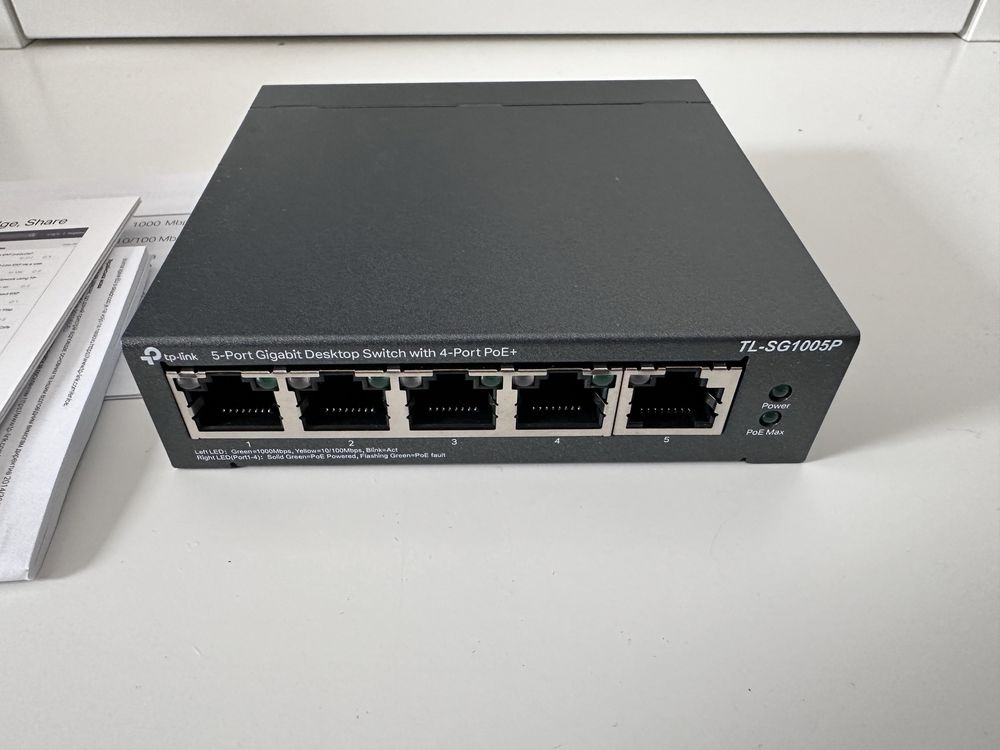 Switch gigabit 4xPoE - TP-Link TL-SG1005P