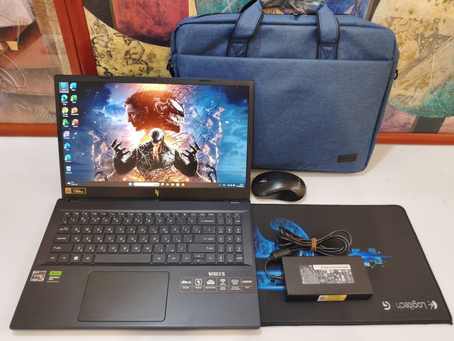 Игравой Ryzen 7-7 SSD1024GB ОЗУ32ГБ RTX3050 6GB Мощный Ноутбук Nitro
