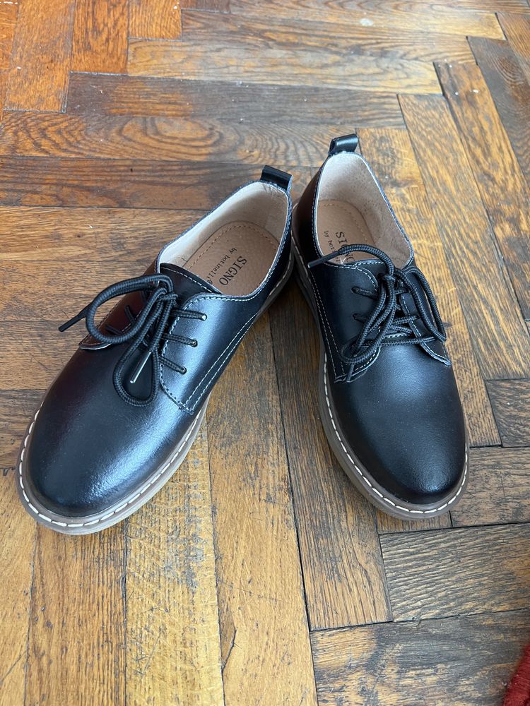 Pantofi oxford de piele pentru dama