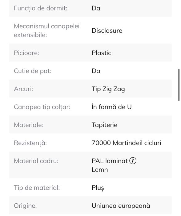 Colțar modern extensibil U + ladă depozitare – NOU