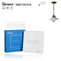 SONOFF T2EU-RF 86 – Безжичен Стъклен ключ RF 433MHz 1 | 2 | 3 бутона