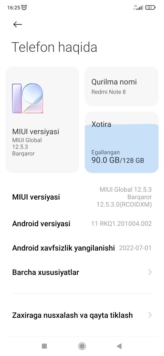 Redmi note 8   4\128