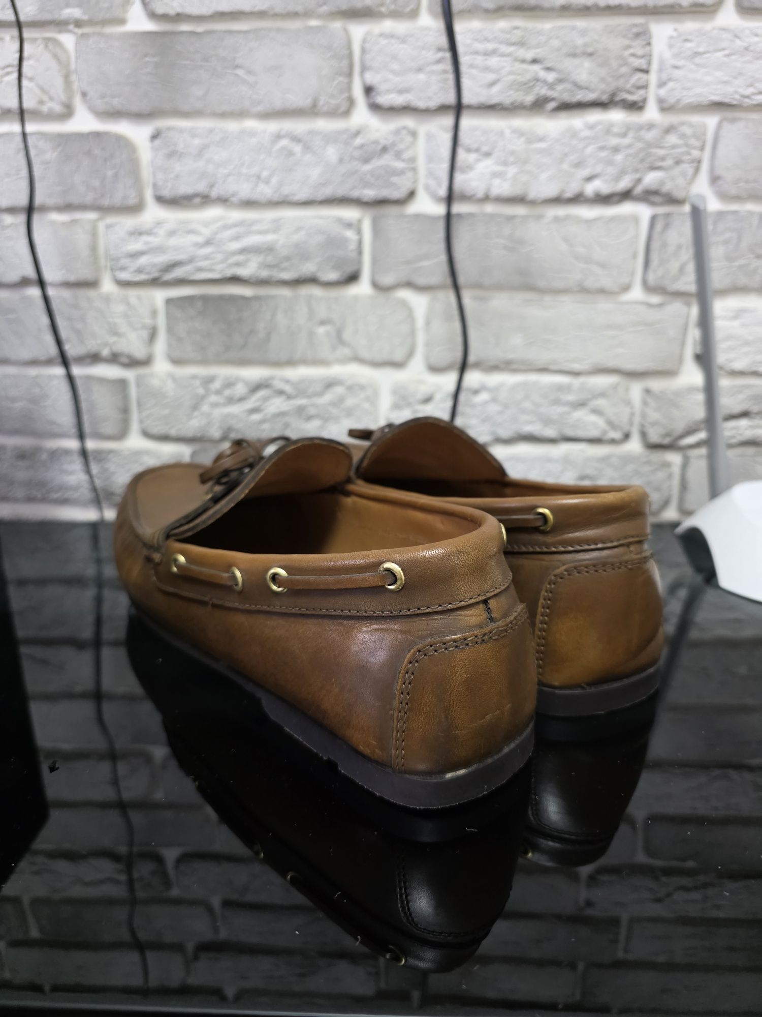 Кожаные мокасы Massimo Dutti
