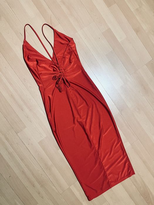 Rochie satin impecabila eleganta