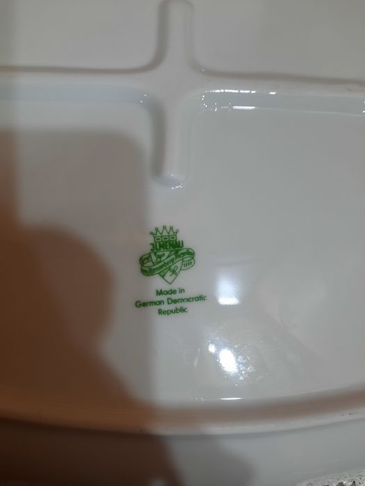 Красивое большое блюдо (36×23см),  Королевский фарфор, Ильменау,  Граф