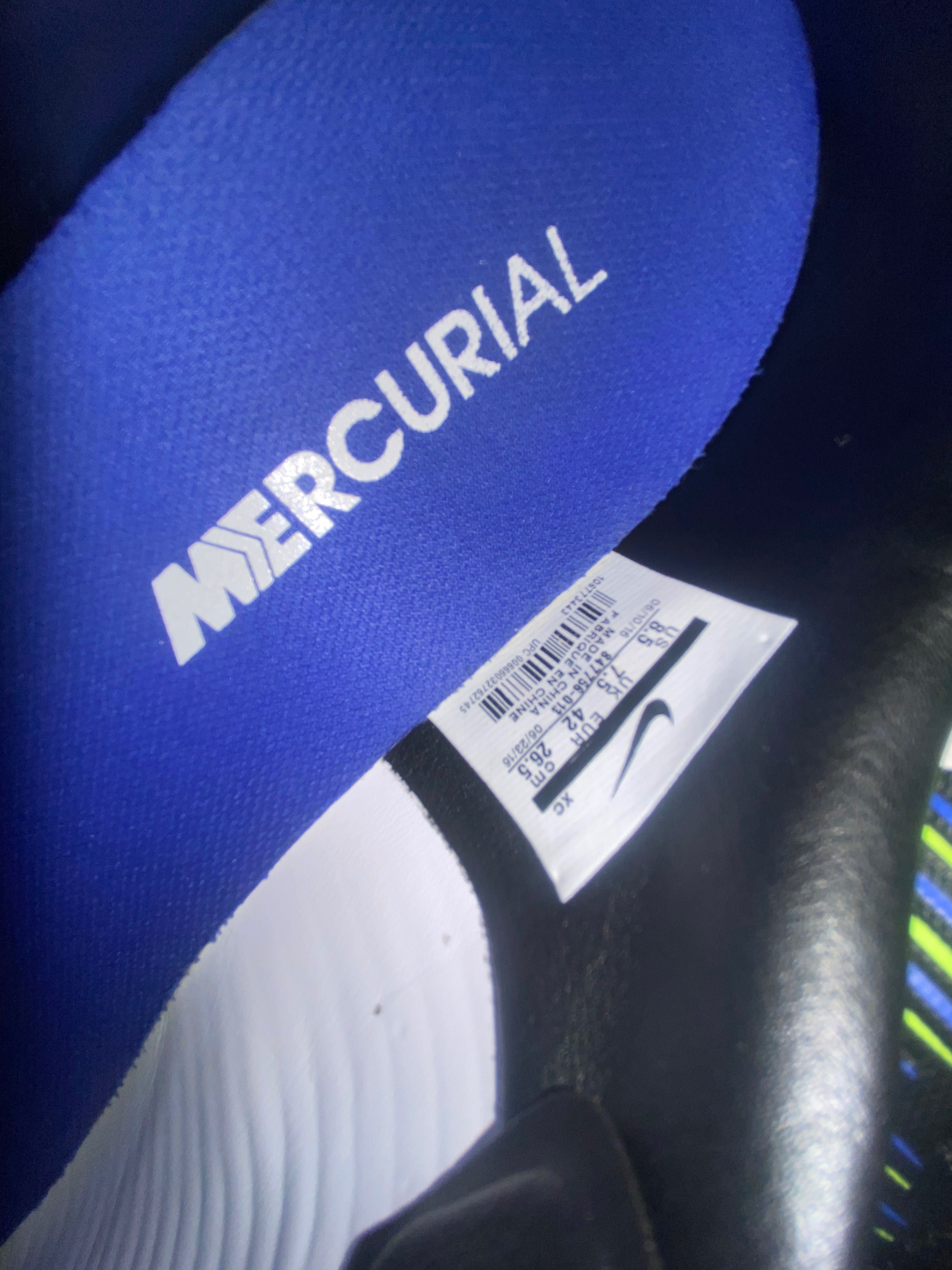 Nike - Мъжки футболни маратонки Mercurial Vapor XI FG, Black/Green„42“
