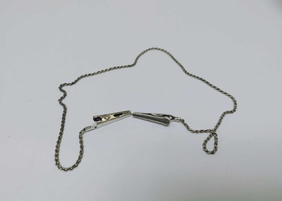 Vechi lant bavete  placat cu argint