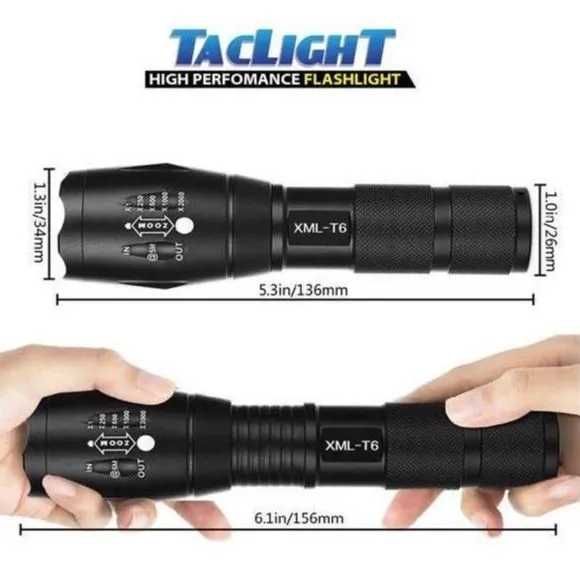 Lanterna cu Zoom LED Cree TacLight  OFERTA 1 + 1 !!!