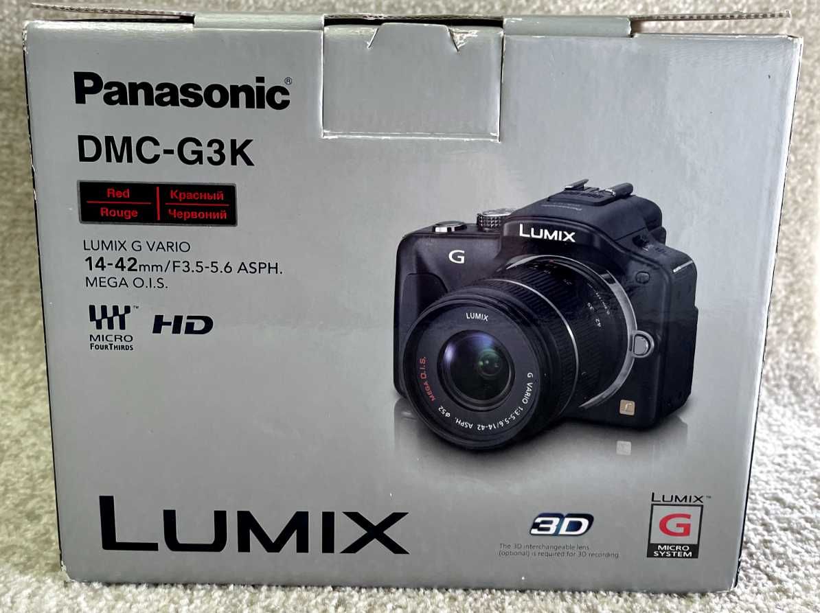 Panasonic LUMIX DMC-G3K 16.0MP - Red (ASPH 14-42mm Lens)