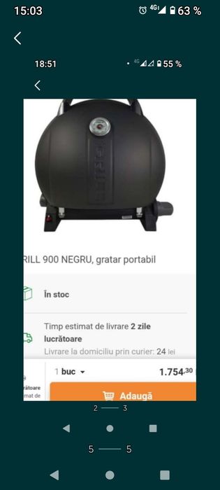 vând grătar pe gaz weber
