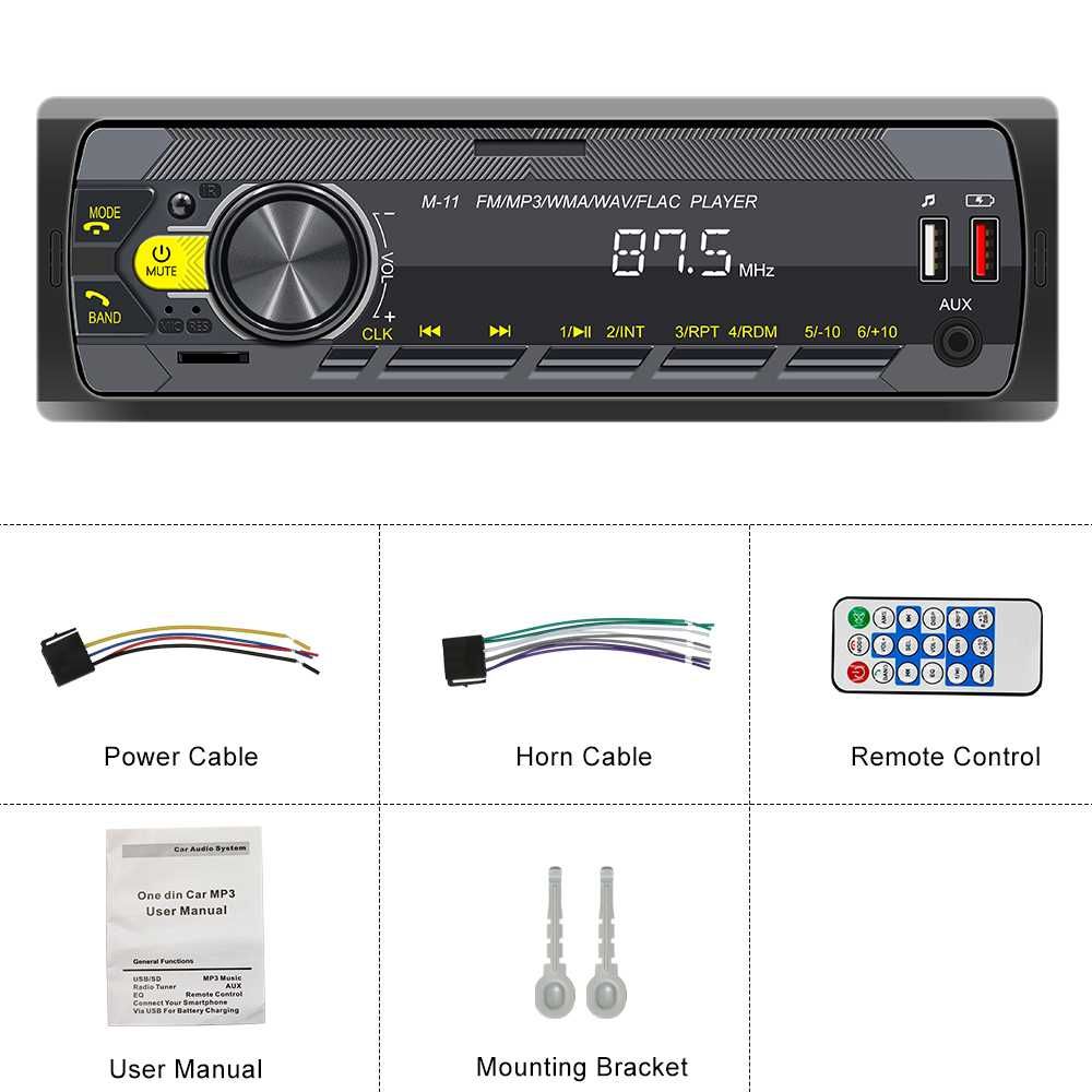 MP3 Player Auto universal / USB / Bluetooth/ Telecomanda